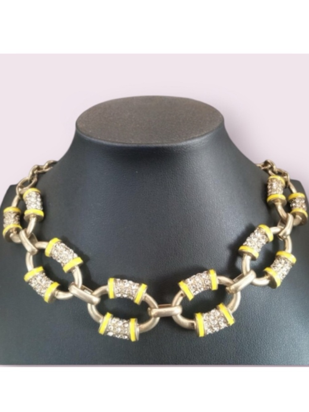 J. Crew Vintage Pave Rhinestone Chunky Chain Necklace